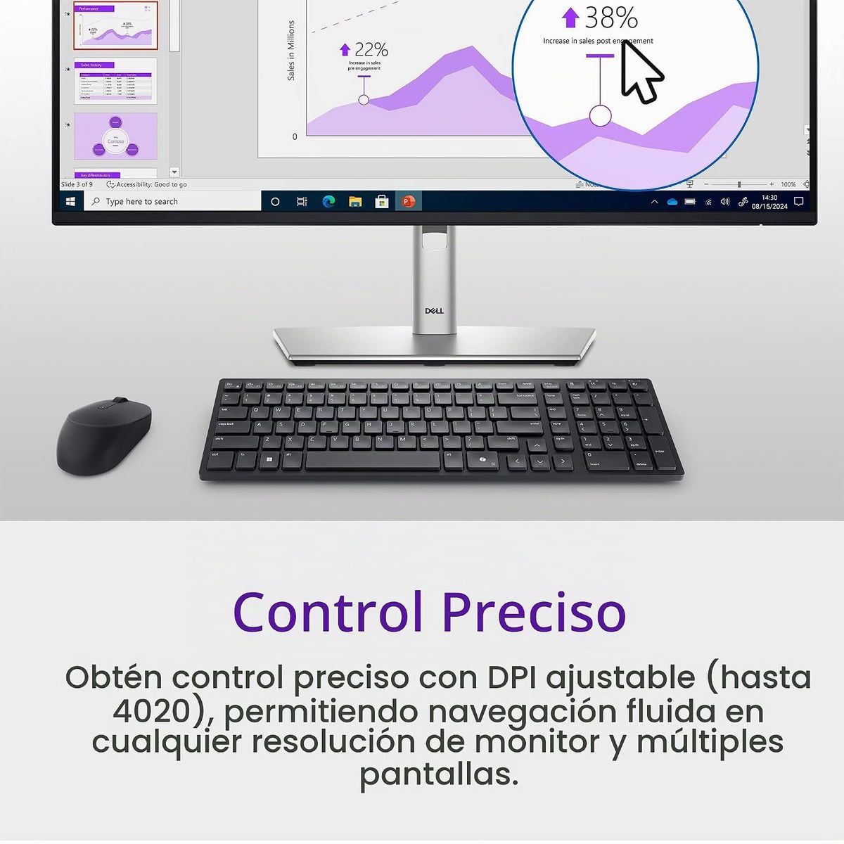 Dell Mouse inalámbrico profesional MS355, clic silencioso, Bluetoot...
