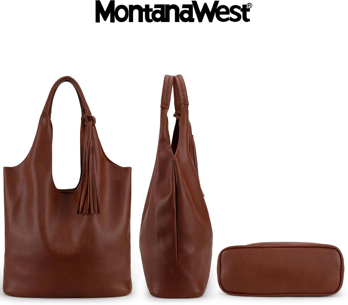 Montana West Bolsos estilo hobo holgados para mujer, bolsos de homb...