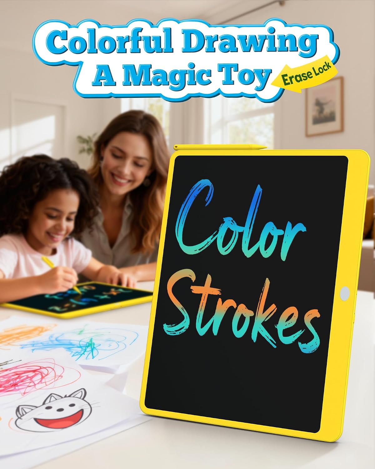Bravokids Tableta de escritura LCD de 16 pulgadas para niños de 3 a...