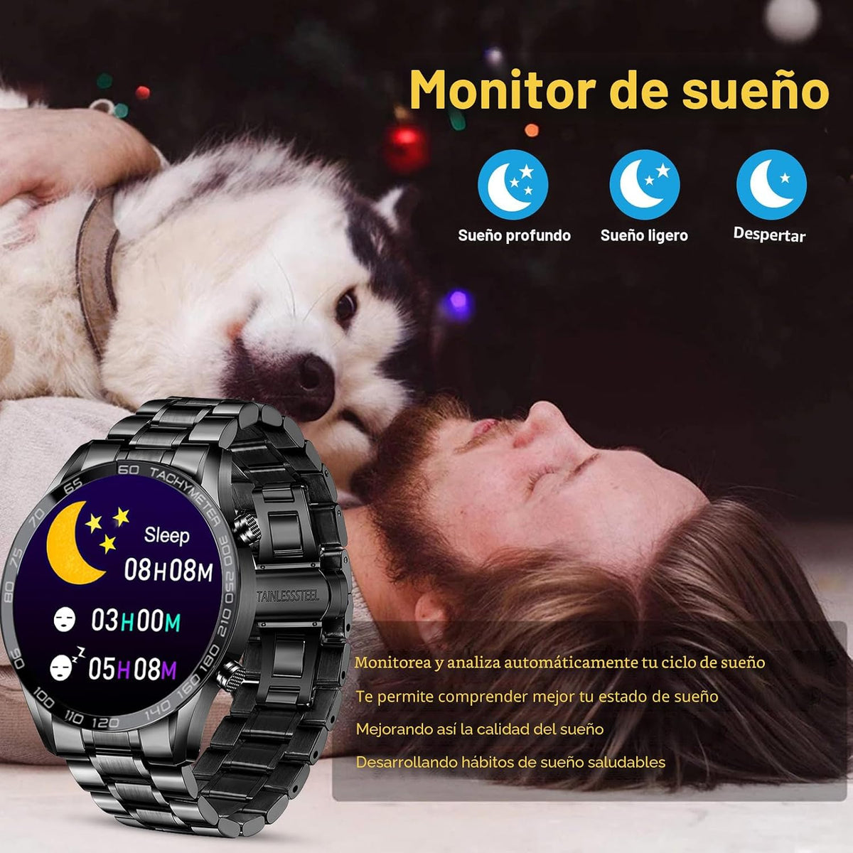 FILIEKEU Reloj inteligente para hombre para Android iOS, llamadas B...