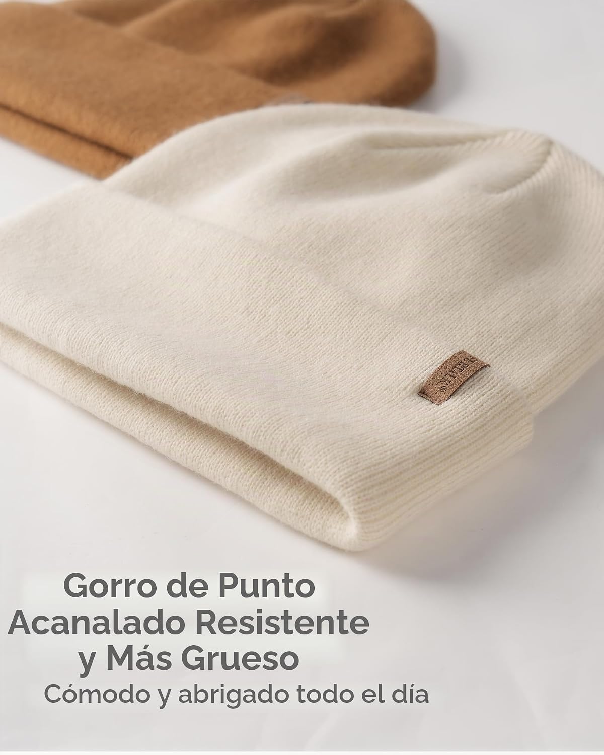 FURTALK Gorro para Hombres y Mujeres con Puños Tejido Grueso Unisex...