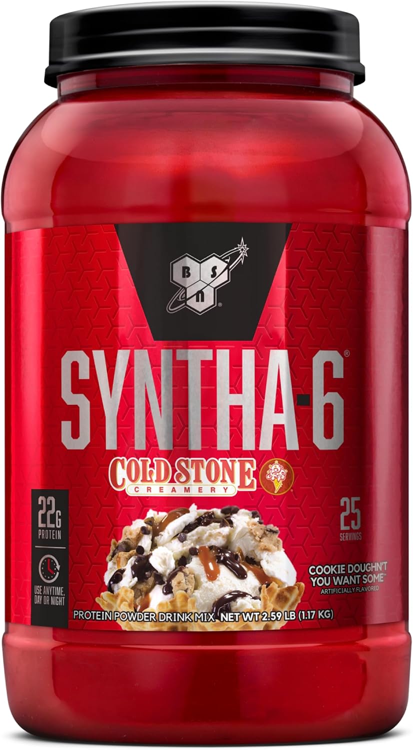 BSN SYNTHA-6 Proteína en polvo premium, masa de galletas, 25 porcio...