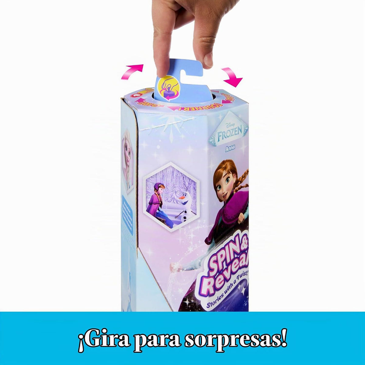 Mattel Disney Frozen Anna - Juego de muñecas de moda, gira y revela...