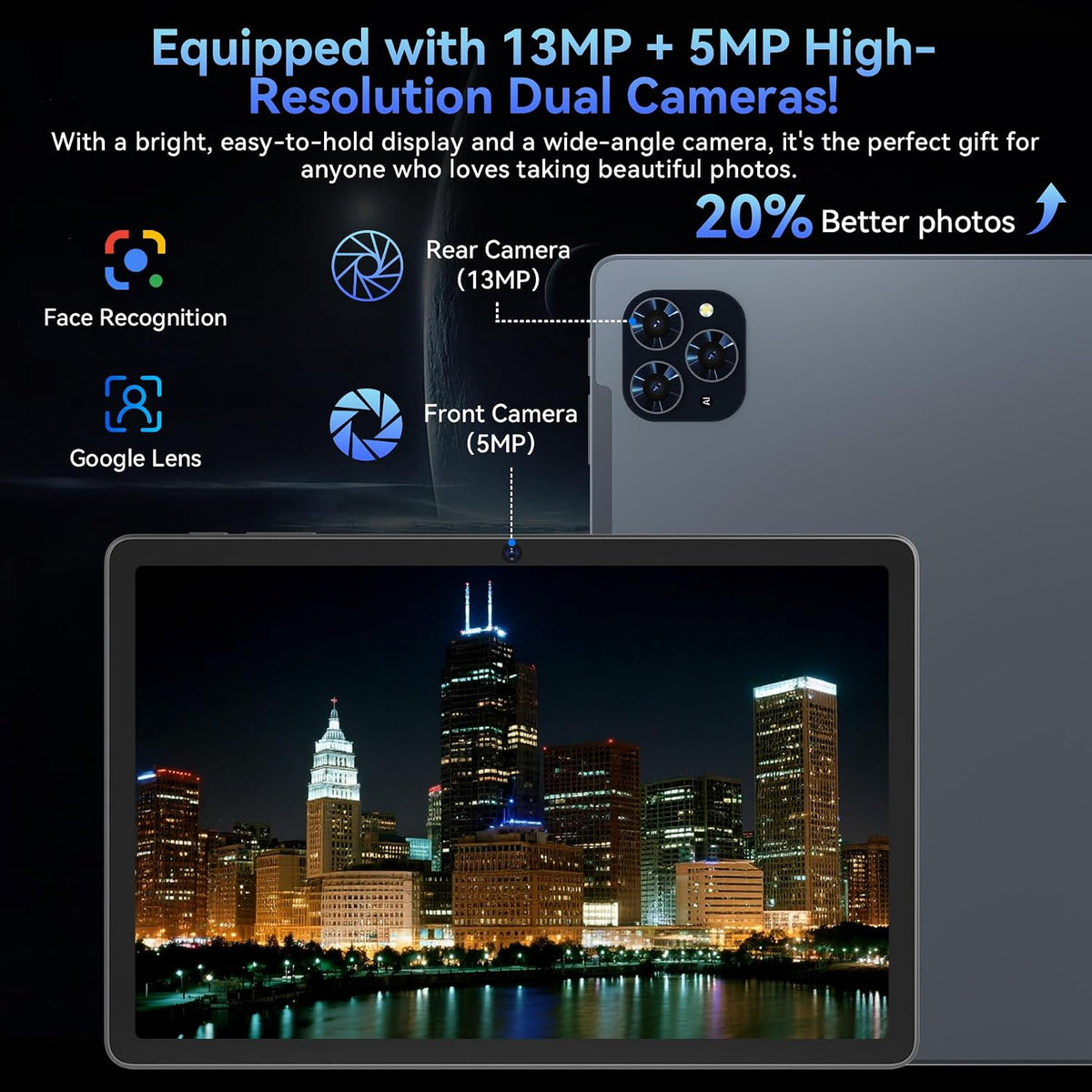 Tableta, tabletas Android 16 de 11 pulgadas con teclado Gemini AI 3...
