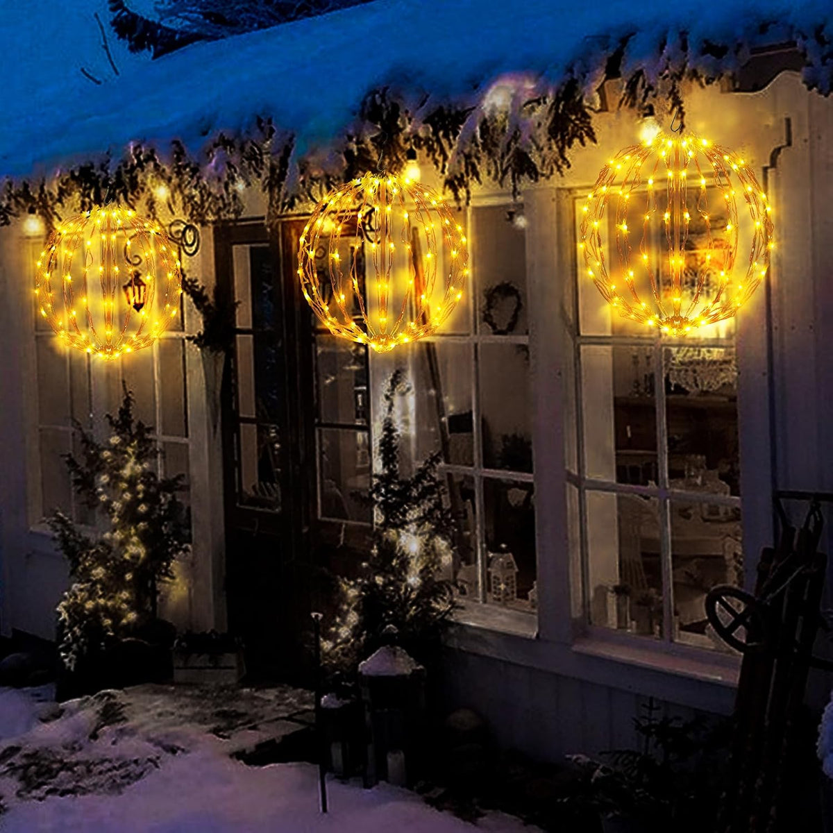 COVBOARD Globo de luz LED de Navidad de 12 pulgadas (paquete de 3)...