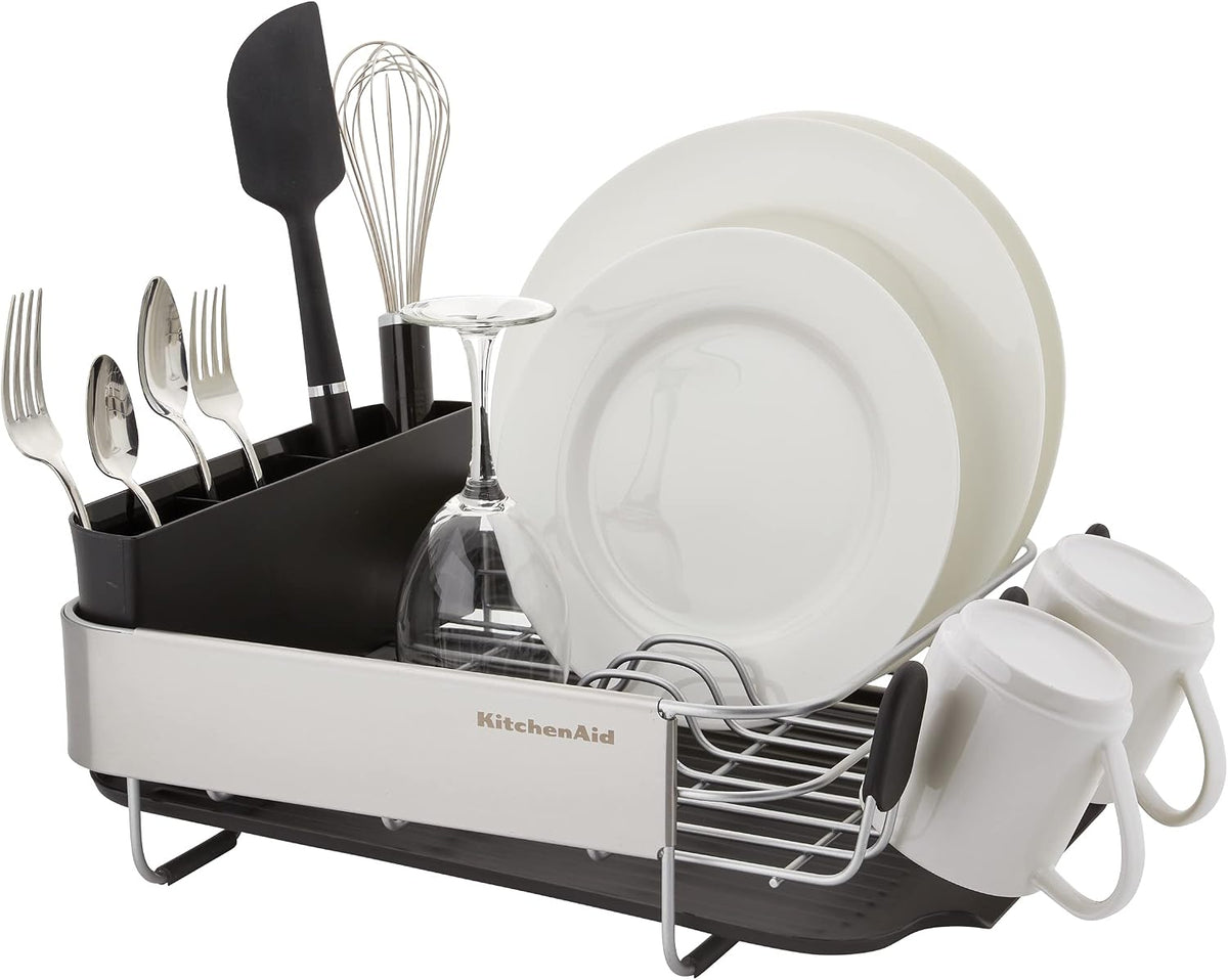 KitchenAid Escurridor de platos compacto, que ahorra espacio, resis...