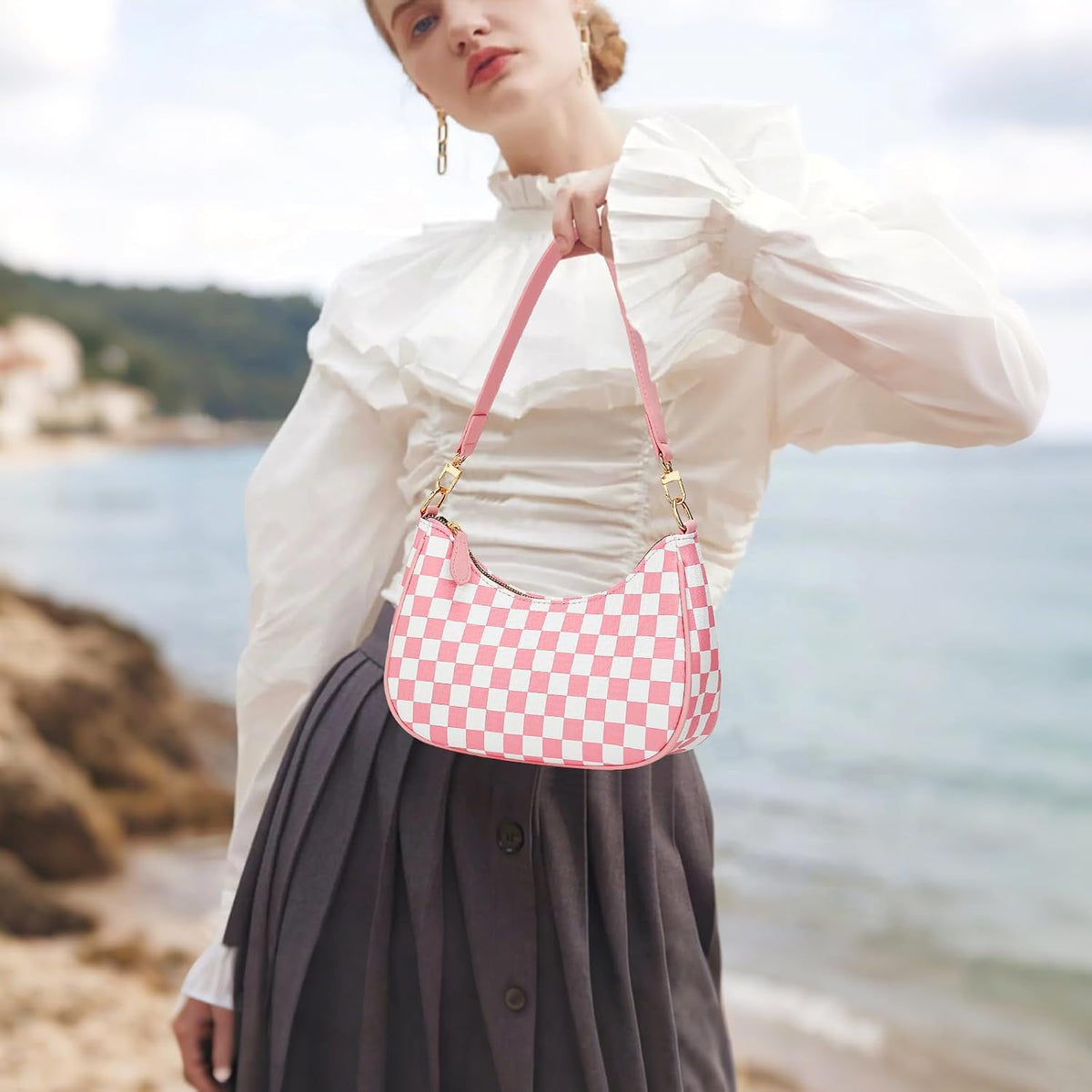 KKXIU Bolso de hombro para mujer, lindos bolsos y bolsos hobo | Bol...