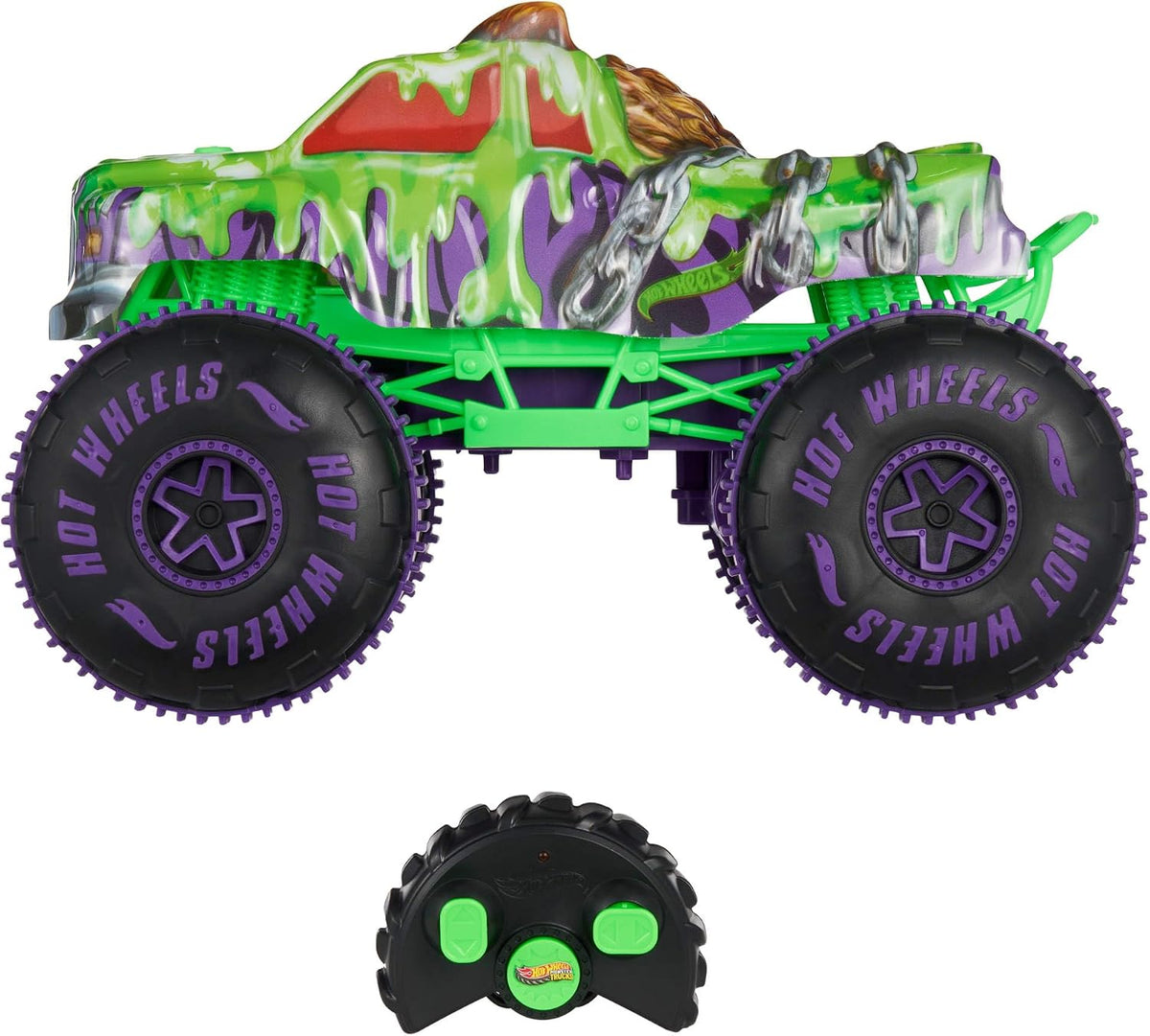 Hot Wheels Monster Trucks Mutant Chaos Wreckin' Wolf Vehículo RC |...