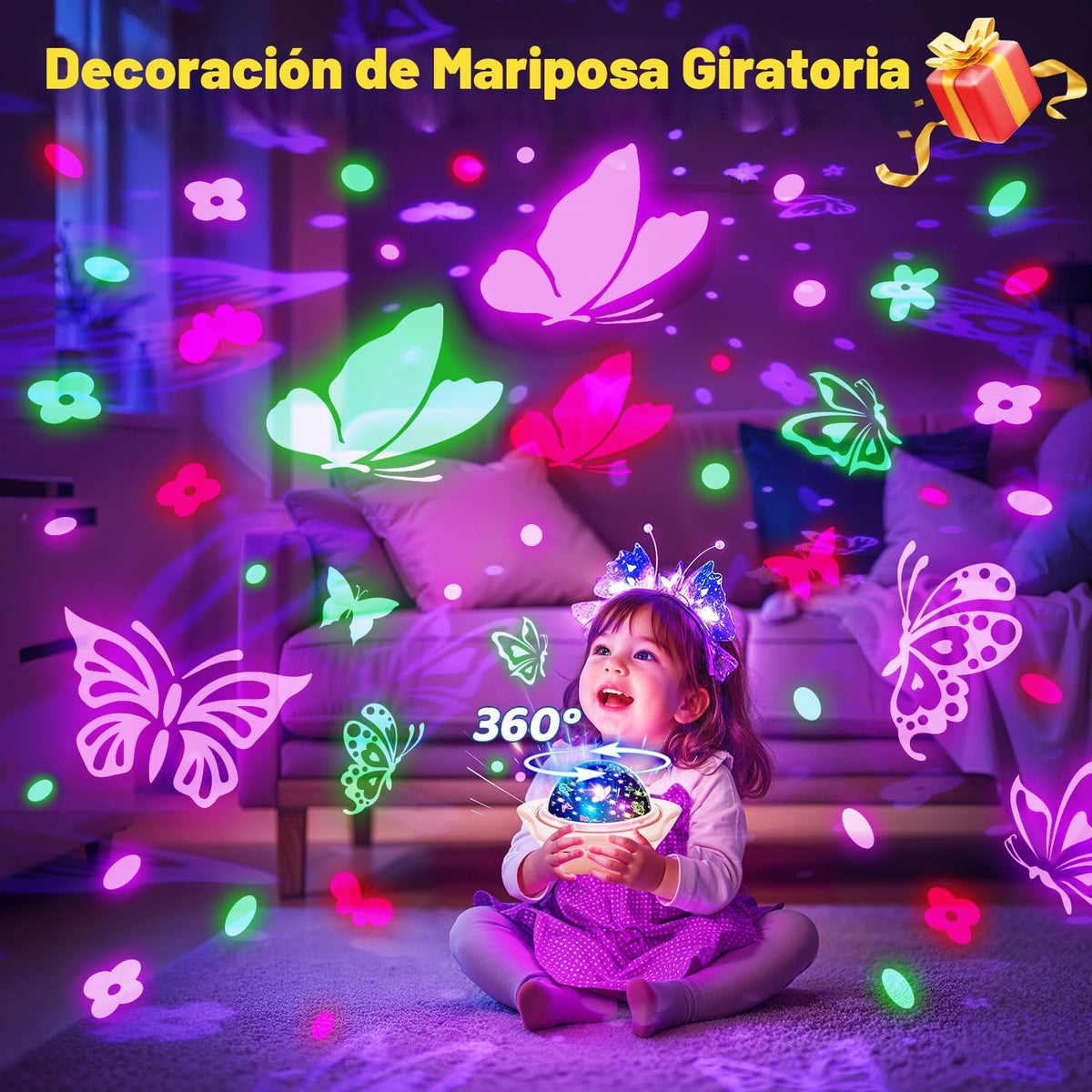 One Fire Juguetes para niñas, 6 películas de proyector de luz de un...