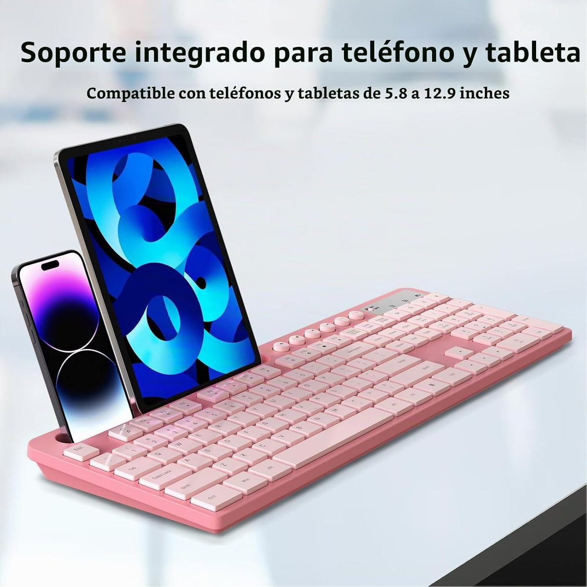 Combinación de teclado y mouse inalámbricos, teclado inalámbrico er...