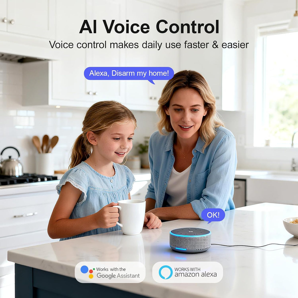 Sistema de alarma para seguridad del hogar, WiFi+4G, alertas instan...