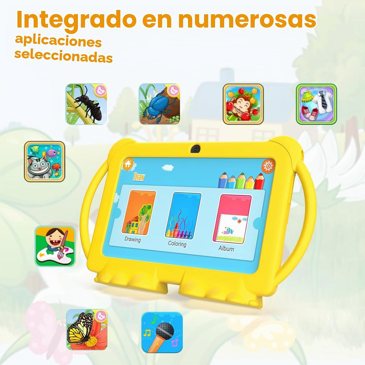 PEICHENG Tablet para niños de 7 pulgadas, Android 12.0 para niños p...