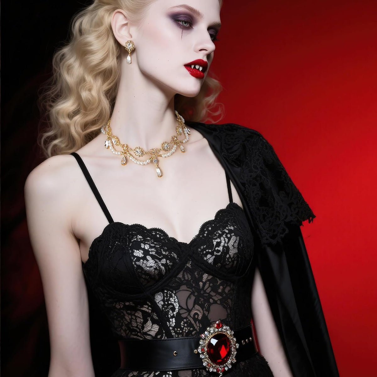 BriLove Conjunto de Collar Estilo Años 1920 de Perlas Simuladas Dis...