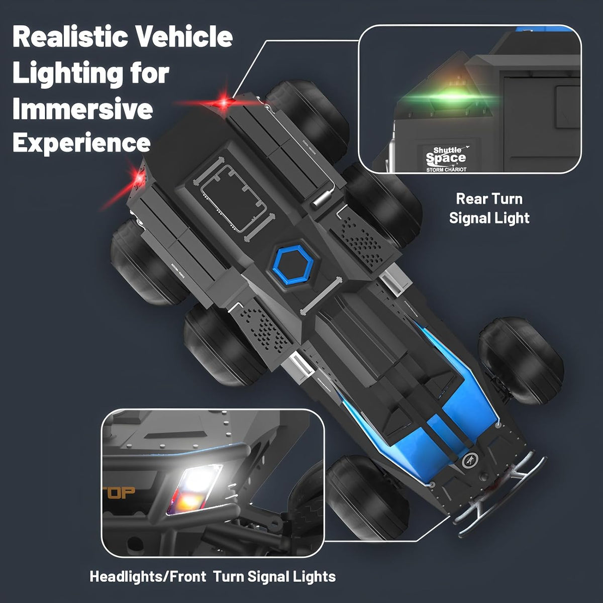 BAODWAM Auto de control remoto, 6 ruedas de 2.4 GHz, camión RC 1:12...