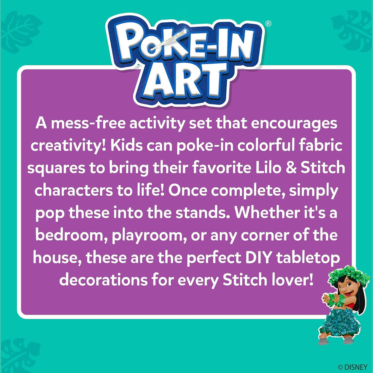 Skillmatics Poke-in Art - Lilo & Stitch, kit de manualidades de...