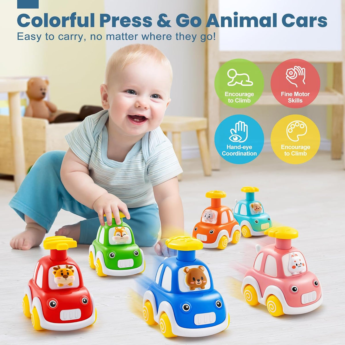 Jyusmile Juguetes para bebés de 6 a 12 meses, juguete Montessori Pr...