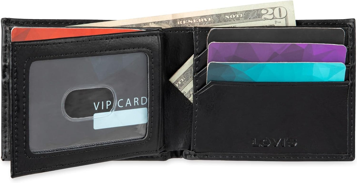Levi's Billetera para hombre con RFID, de capacidad extra, delg...