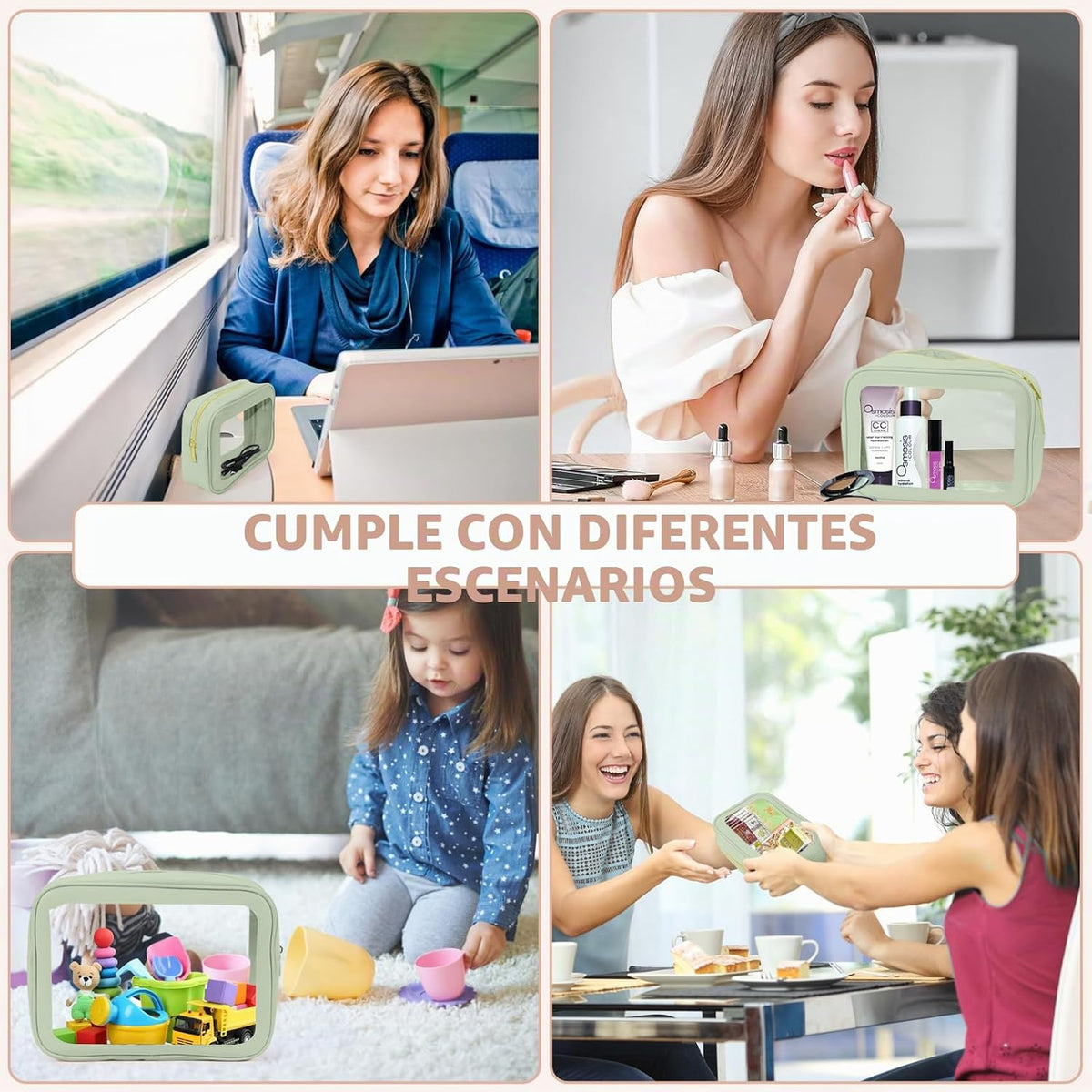 YOPCDJ Juego de 5 bolsas organizadoras para pañales, bolsa de aseo...