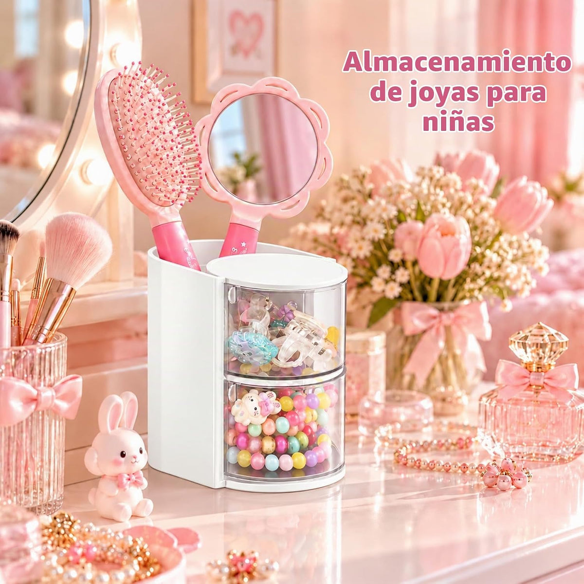 Luscinia - Organizador de accesorios para el cabello con soporte pa...