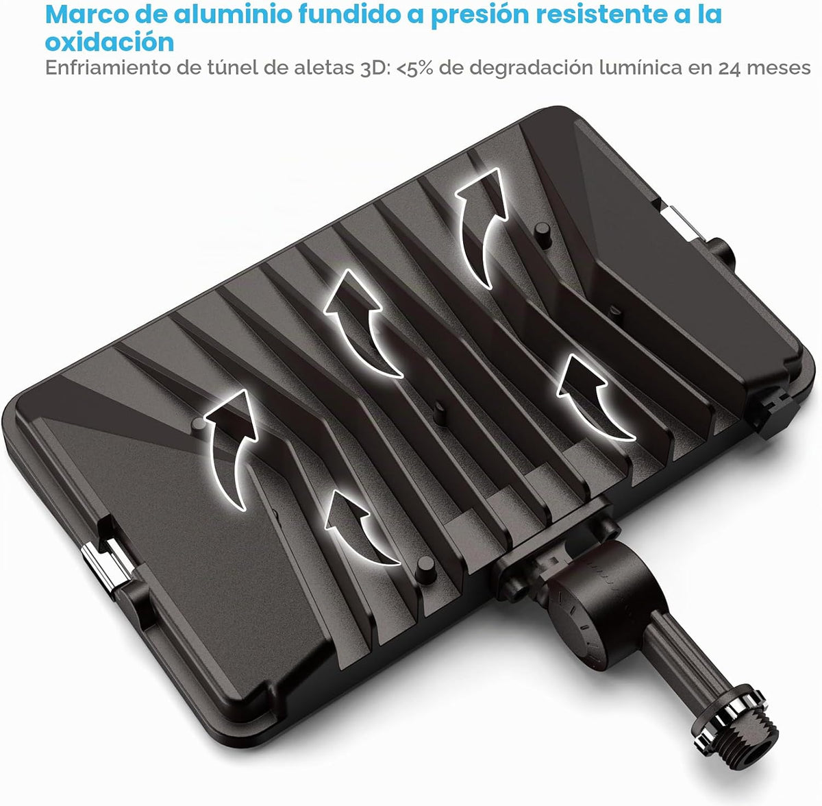 HYPERLITE Paquete de 2 luces LED de 50 W para exteriores con soport...