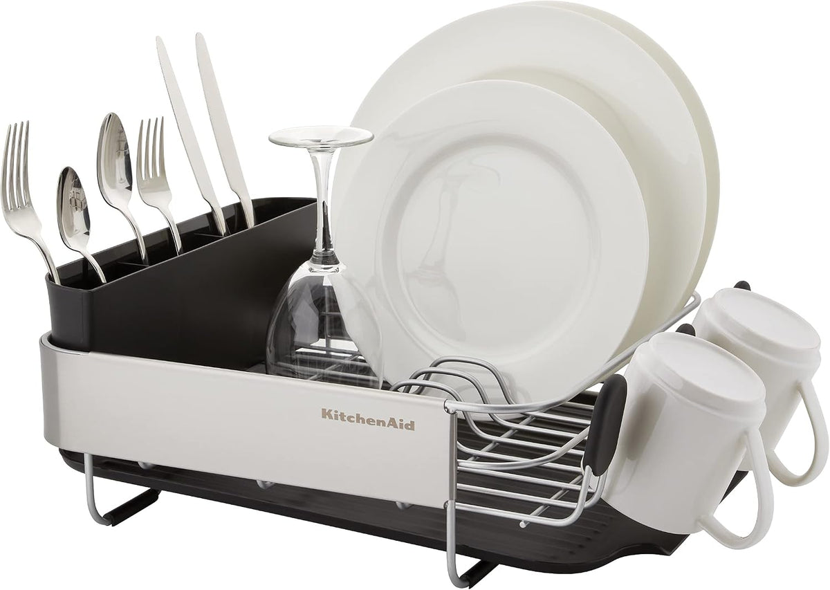 KitchenAid Escurridor de platos compacto, que ahorra espacio, resis...