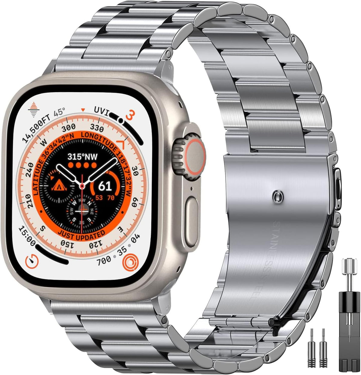 EPULY - Correa compatible con Apple Watch de 49, 45, 44, 42, 41, 40...