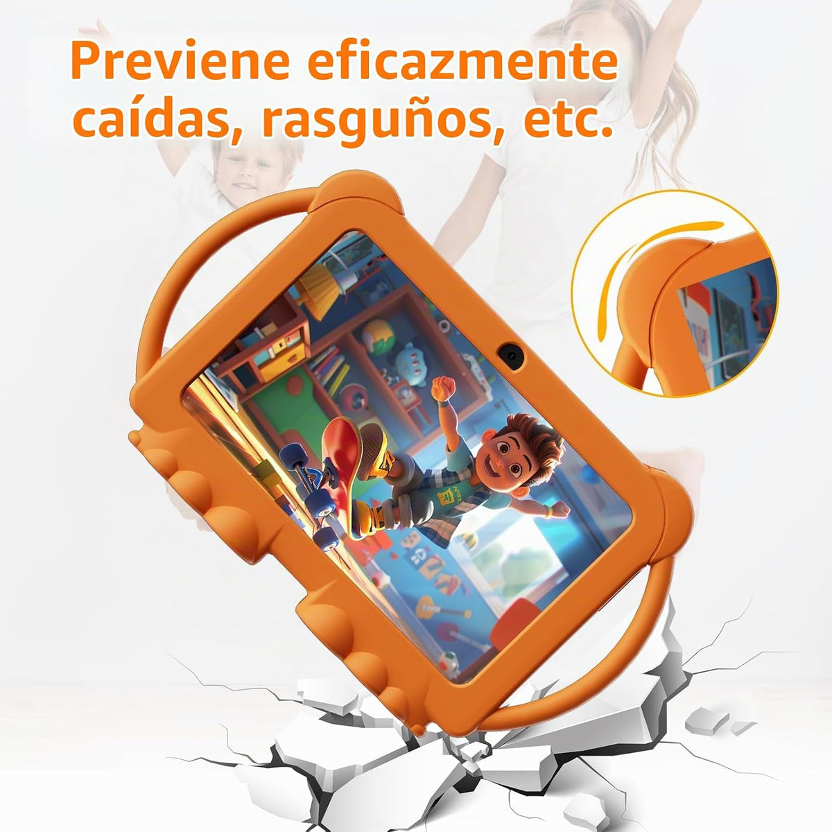 PEICHENG Tableta para niños de 7 pulgadas Android 12.0 para niños p...