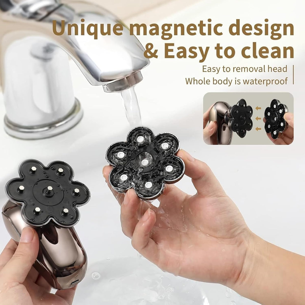 SHPAVVER Afeitadoras de cabeza para hombres calvos: kit de aseo imp...