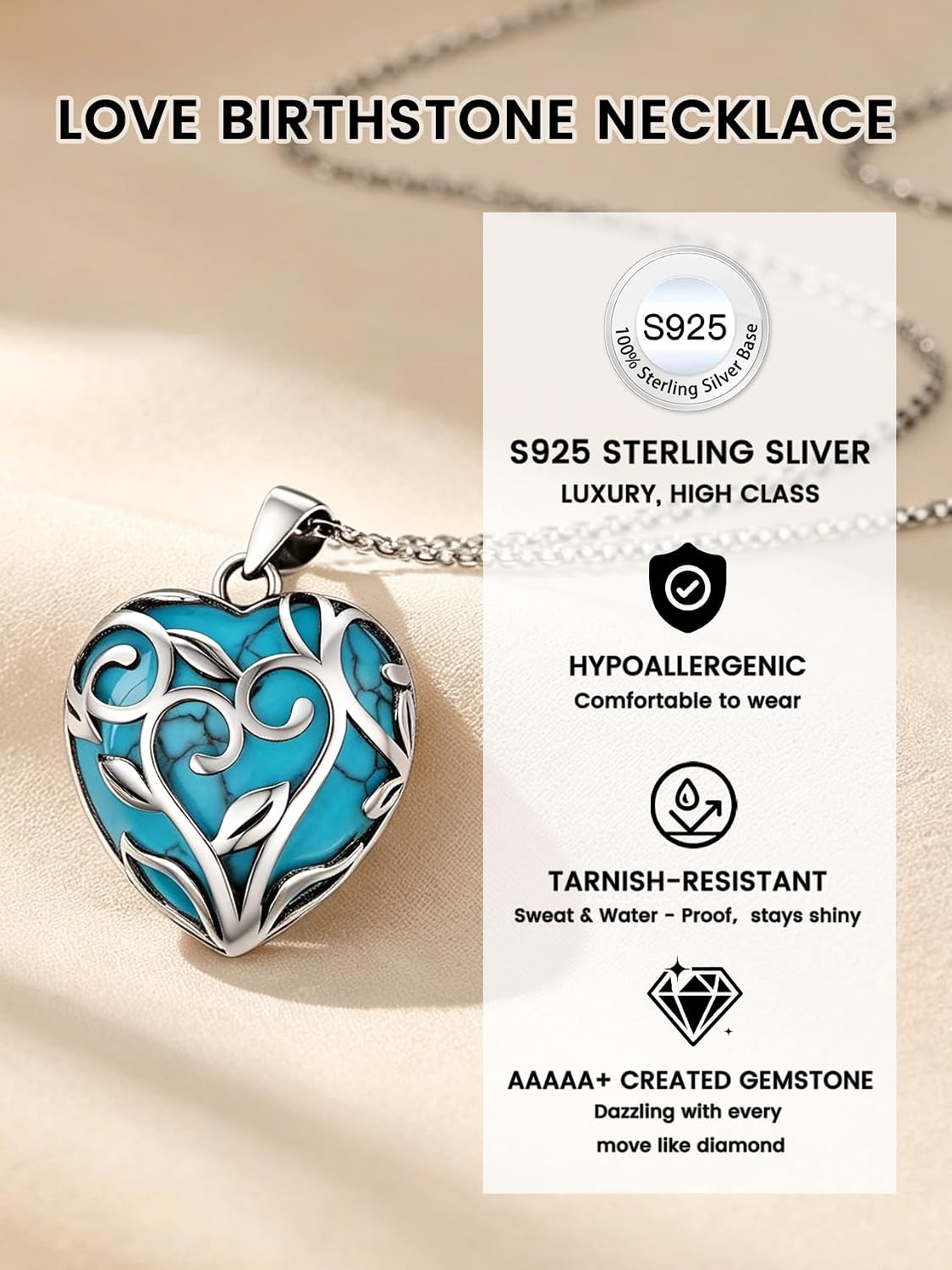 Bestyle Collar de cristal curativo envuelto en árbol de la vida, co...