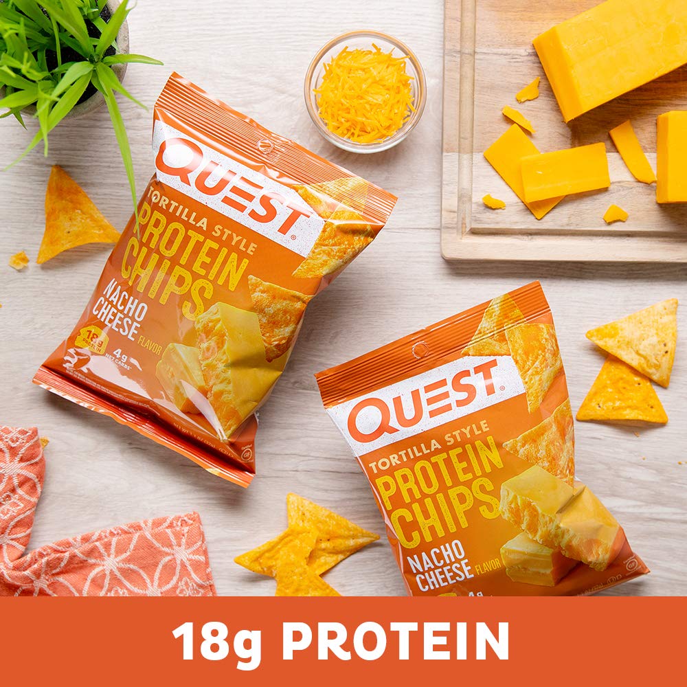 Quest Paquete variado de chips de proteína nutricional (BBQ, Chedda...