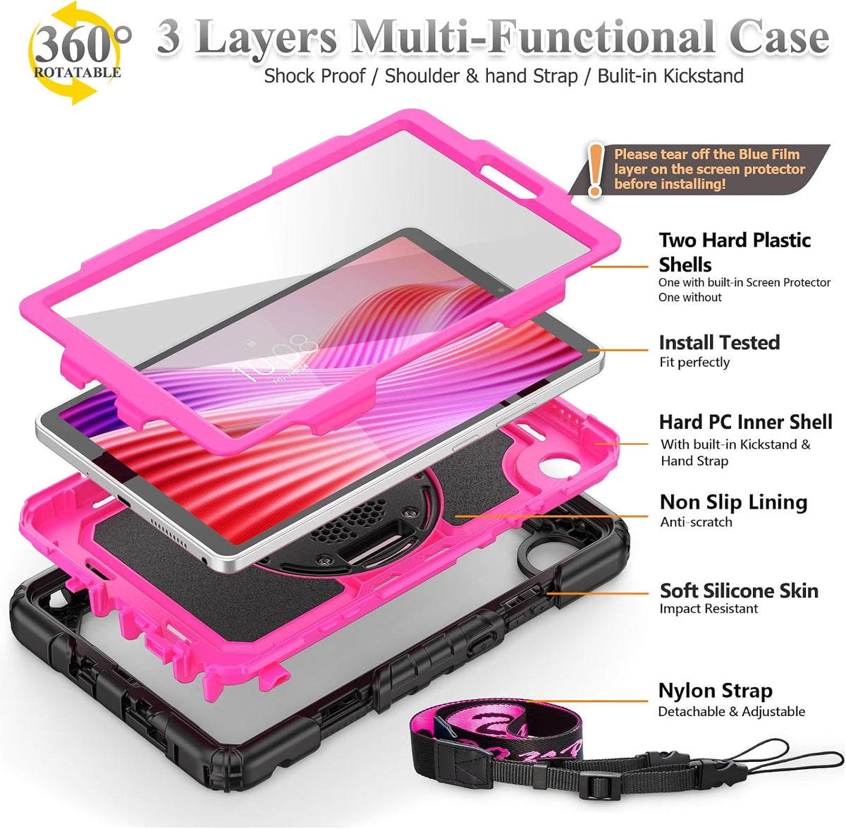 SEYMAC stock Funda para tablet Lenovo Tab One \/ K9 (TB305FU) 8.7 p...