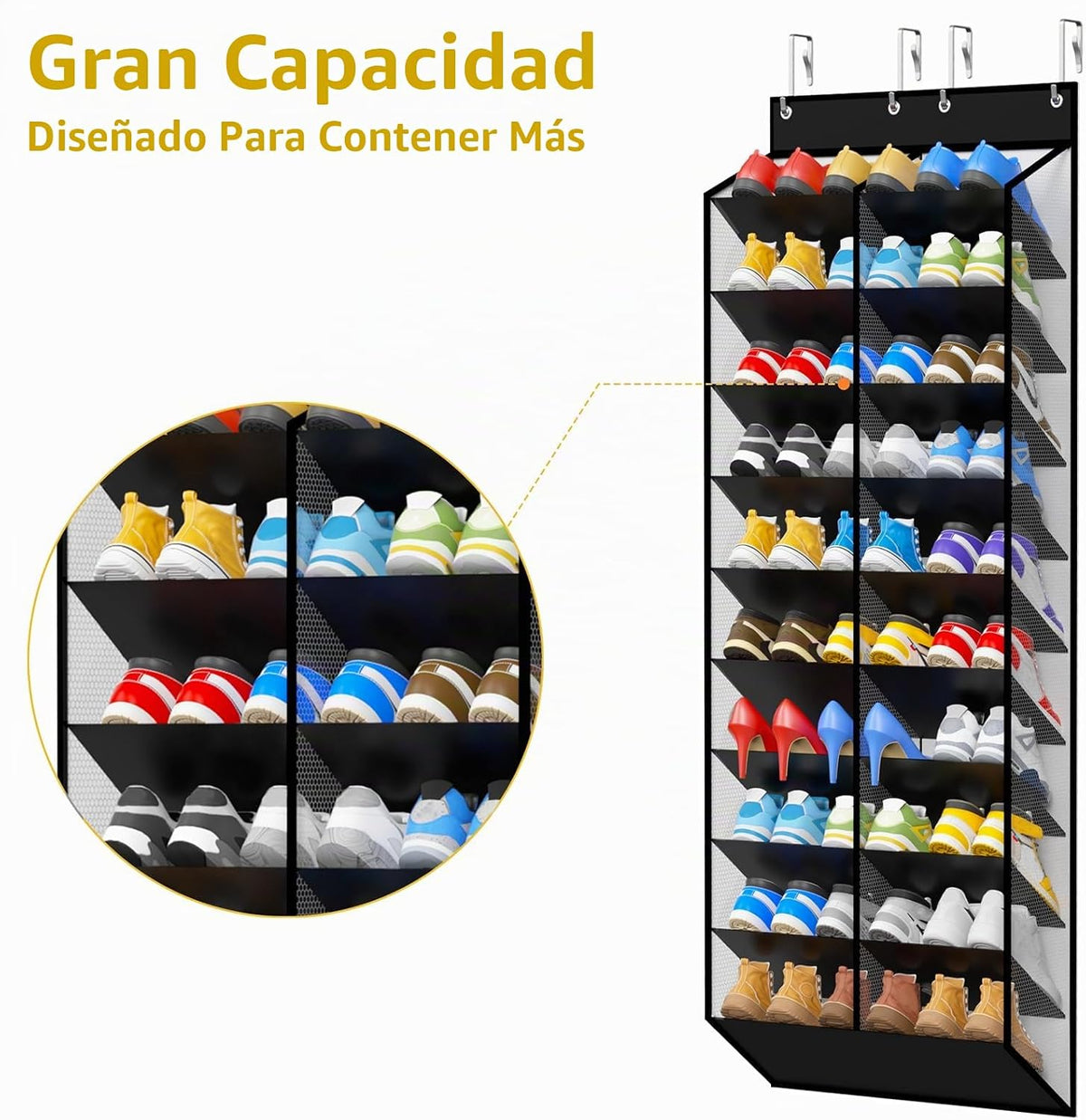 KEEPJOY Organizador de zapatos de gran capacidad para colocar sobre...