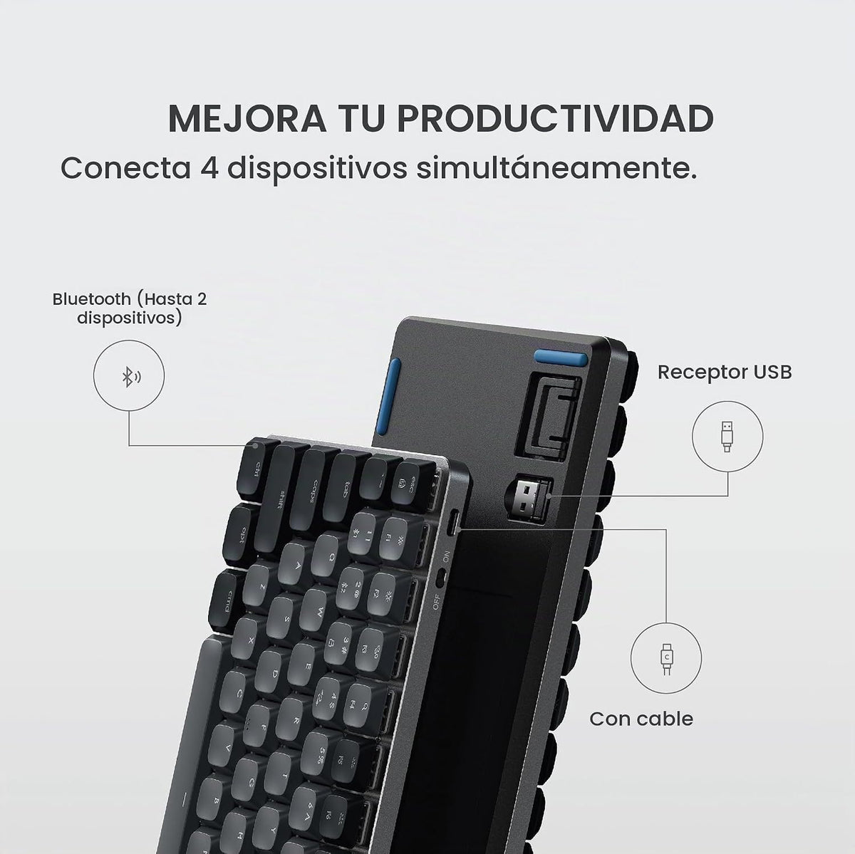 Satechi SM1 - Teclado mecánico al 75% para Mac y Windows, teclado B...