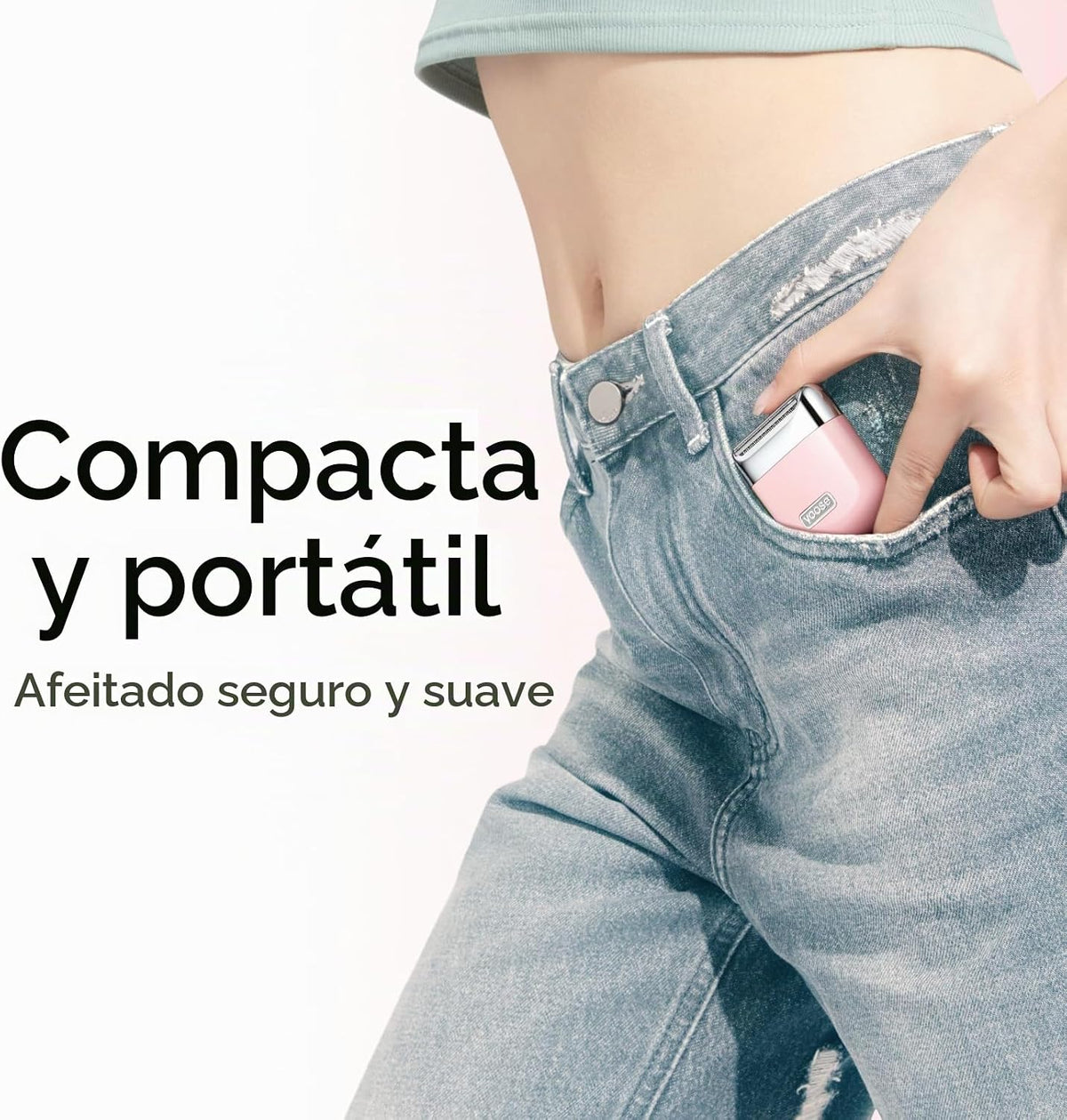 yoose Maquinillas de afeitar eléctricas para mujer, recortadora de...