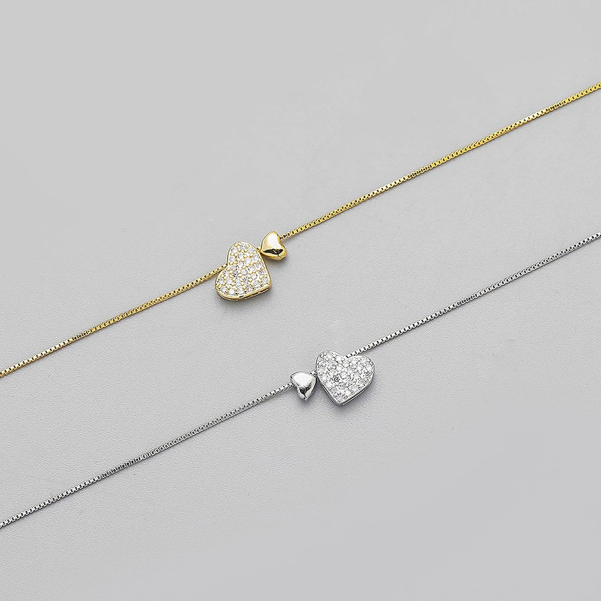 LOVECOM Collar de plata de ley S925 con corazón para mujer, delicad...