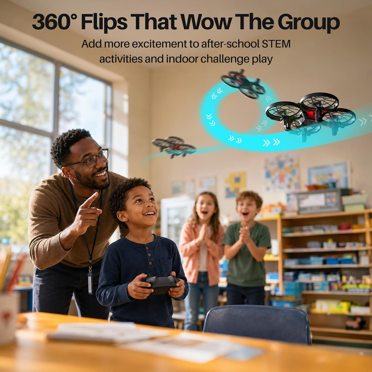 SYMA X100 - Dron de interior para niños de 8 a 12 años, evita obstá...