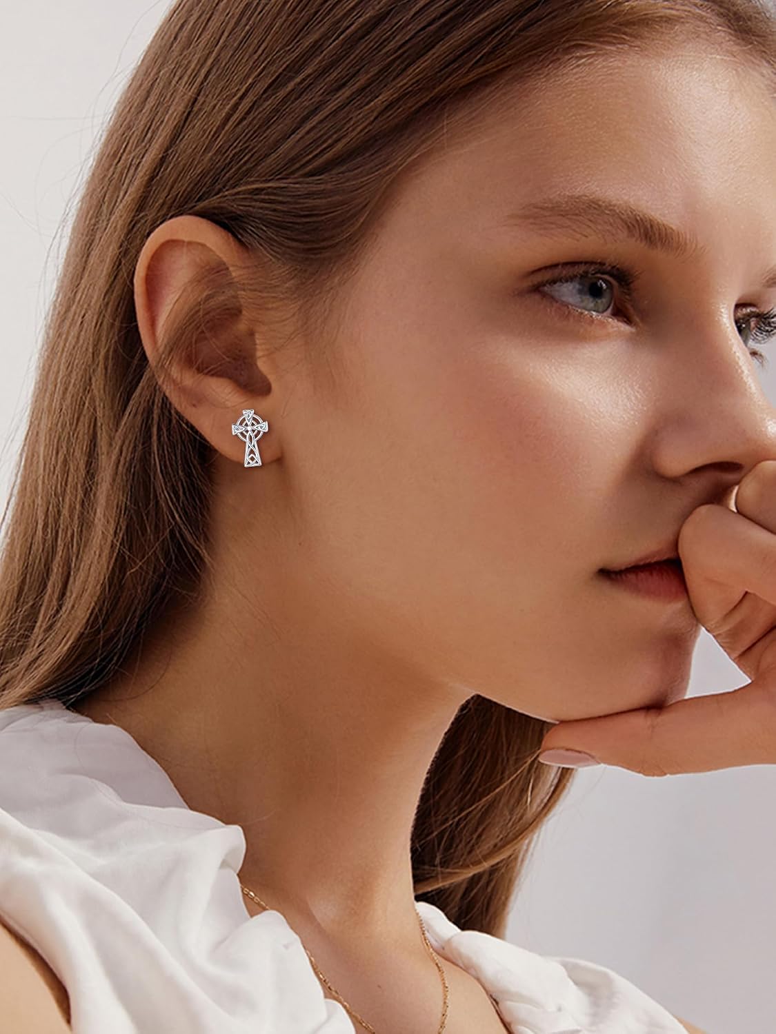 ChicSilver Pendientes celtas para mujer de plata de ley hipoalergén...