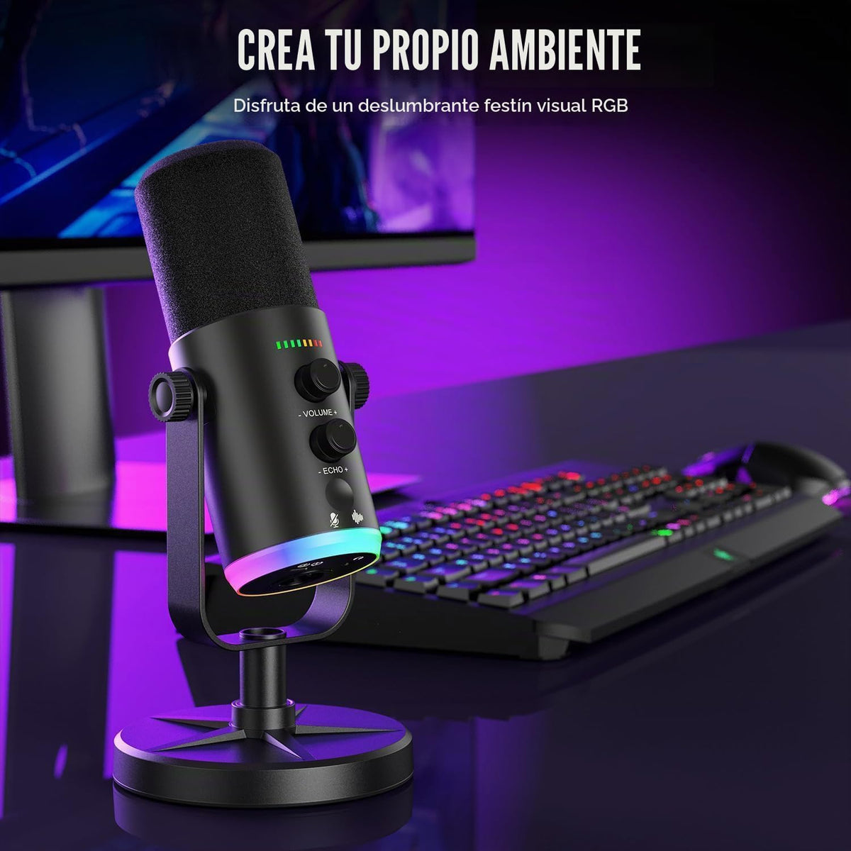 Micrófono dinámico, USB-C\/XLR para grabación de podcasts, grabació...