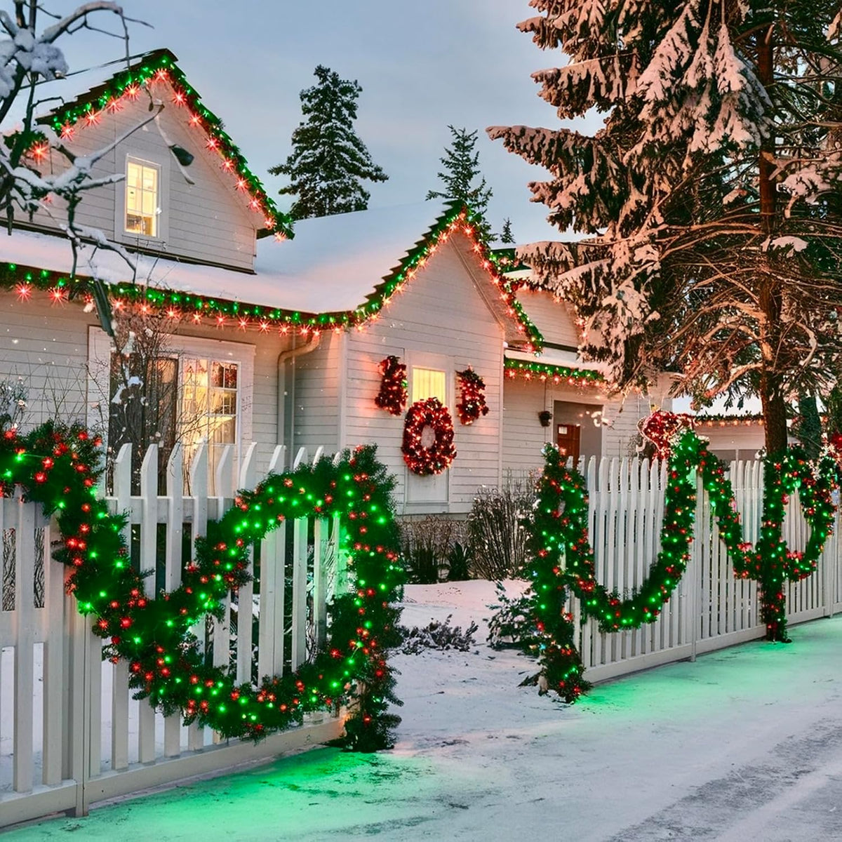 Tira de luces de Navidad extensibles de 75.8 pies con 200 luces LED...