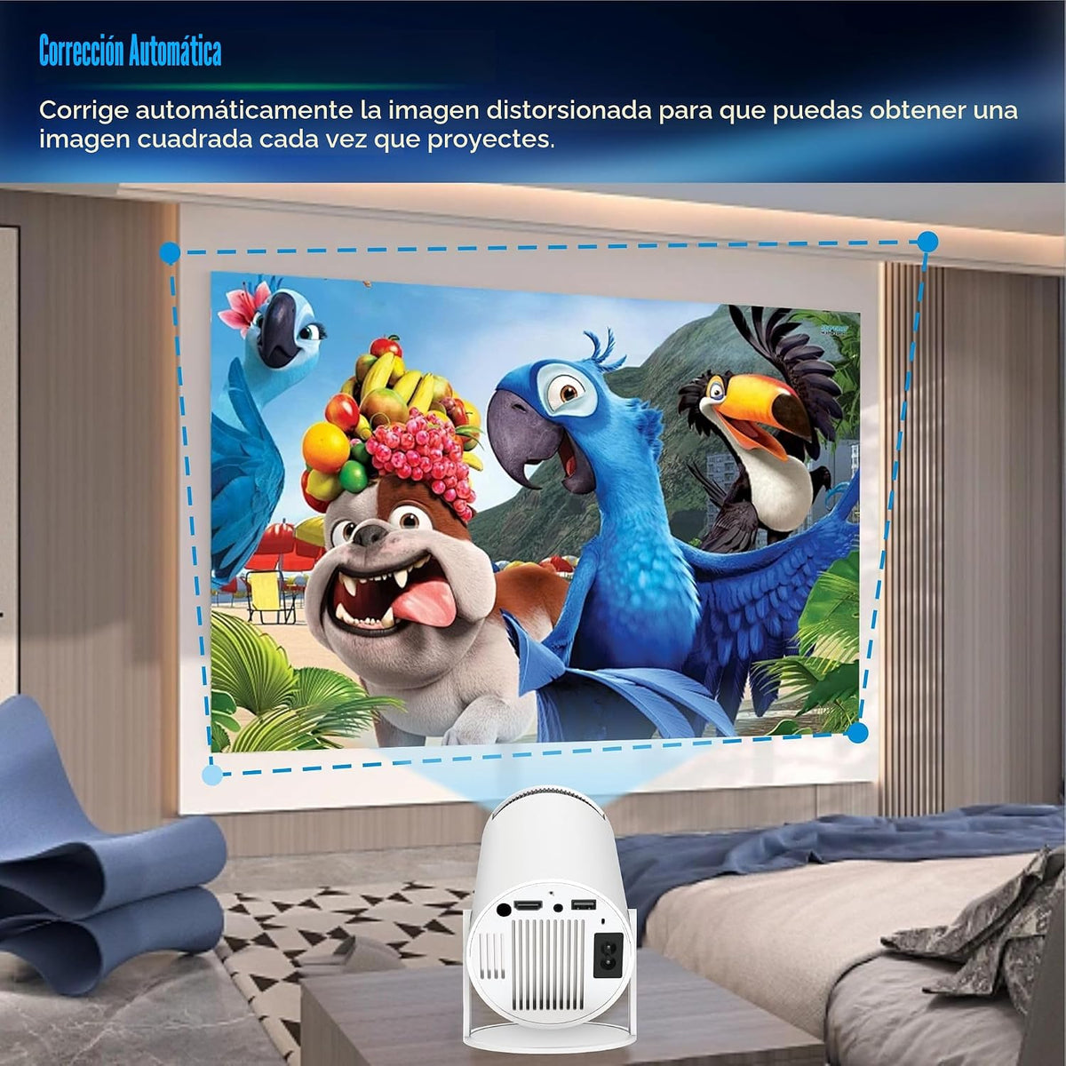 Mini Proyector, Proyector Inteligente Portátil 4K WiFi 6 BT 5.4 [Ap...