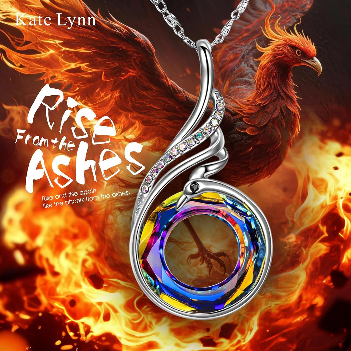 Kate Lynn Collar de fénix "Rise From the Ashes" hecho con c...