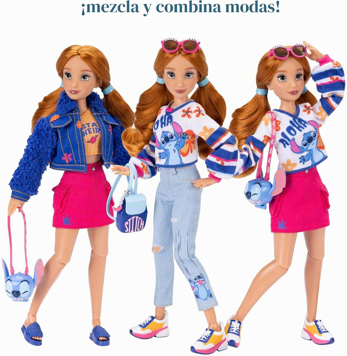 Disney ILY 4EVER Muñecas de Moda Cabello Rojo Stitch de 11.5" d...