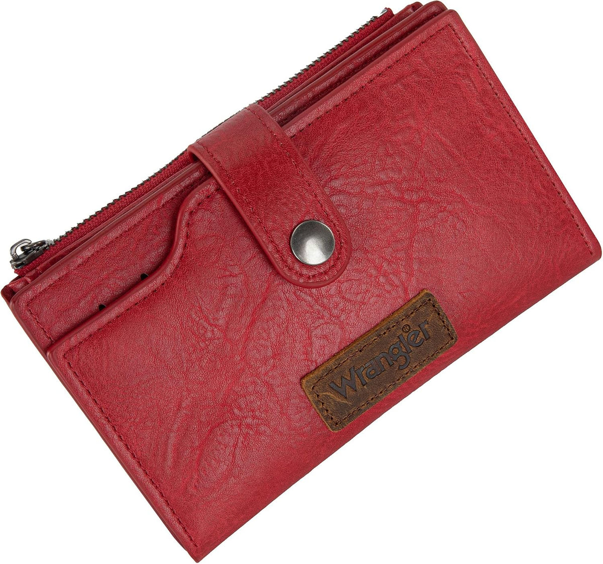 Wrangler - Billetera para mujer con tarjetero plegable, cierre y ve...