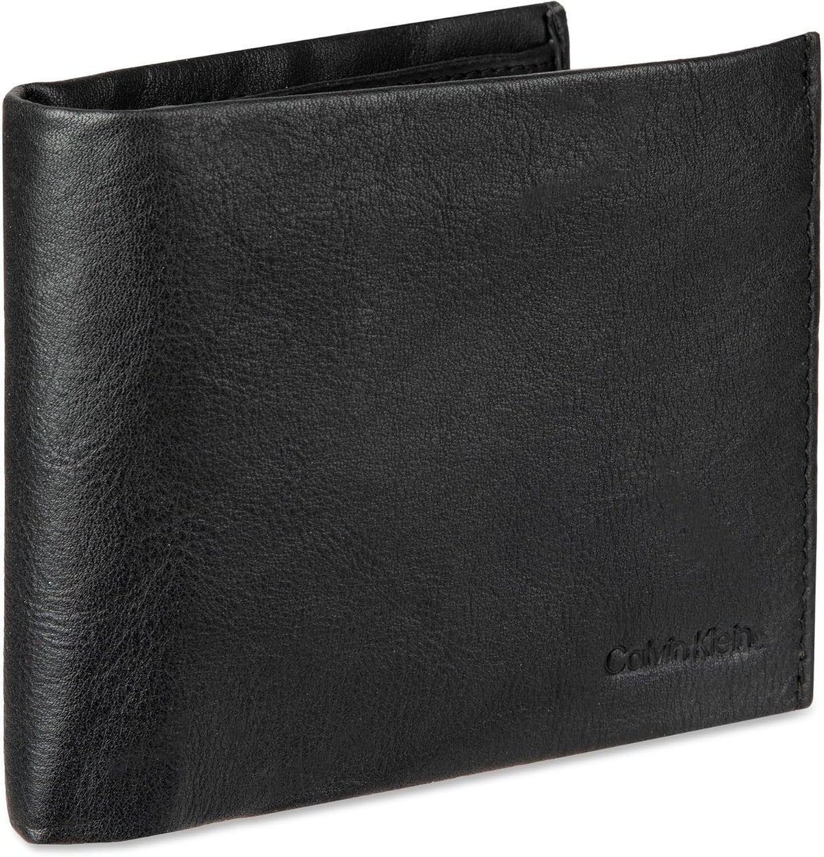 Calvin Klein Billetera plegable minimalista de cuero RFID para homb...