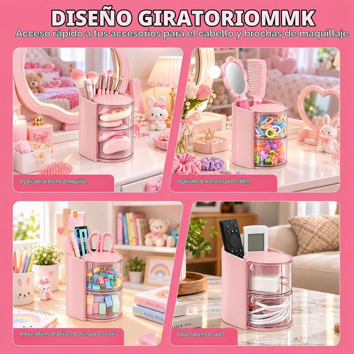 Luscinia Organizador de accesorios para el cabello con soporte para...