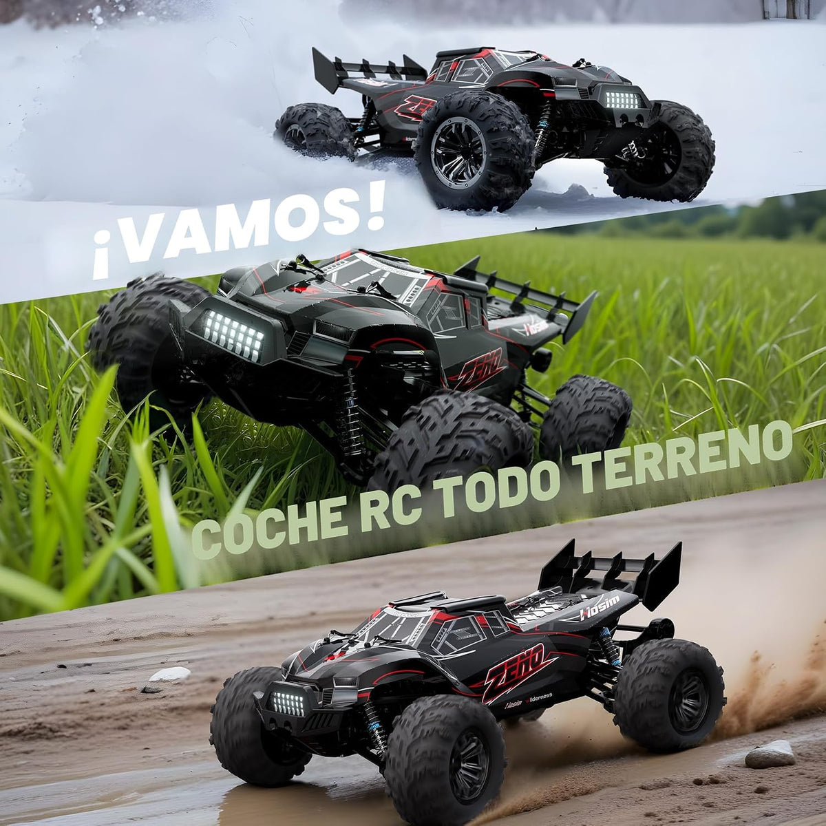 Hosim Coche RC 1\/10 para adultos y niños de 48+KMH, auto eléctrico...