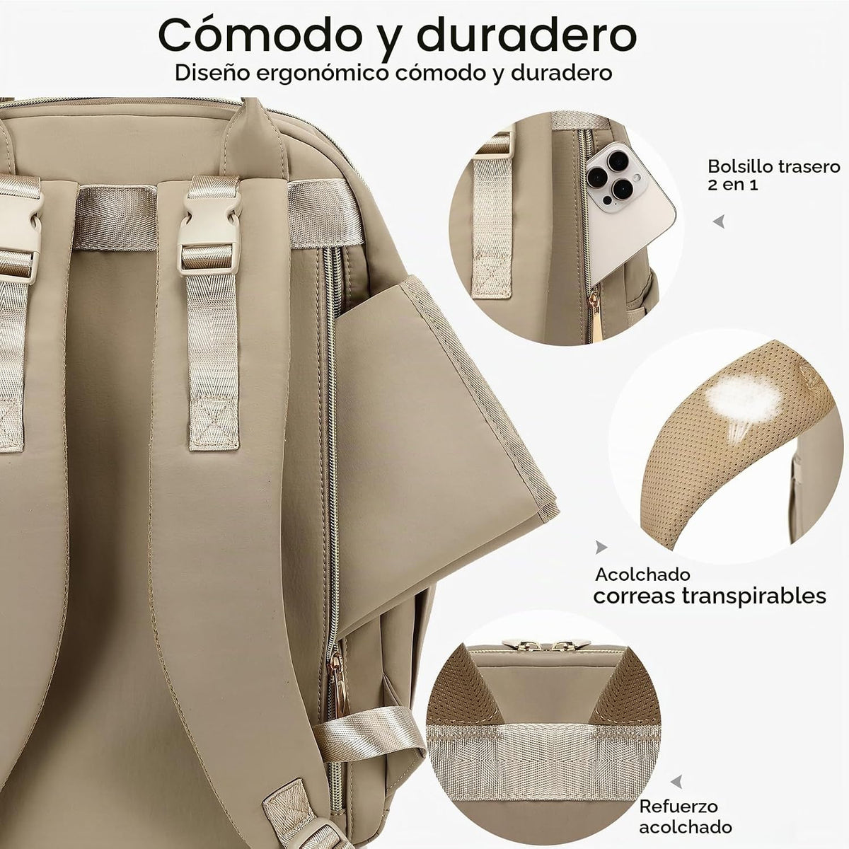 AIJIEKE Mochila para pañales, Mochila para pañales multifuncional g...