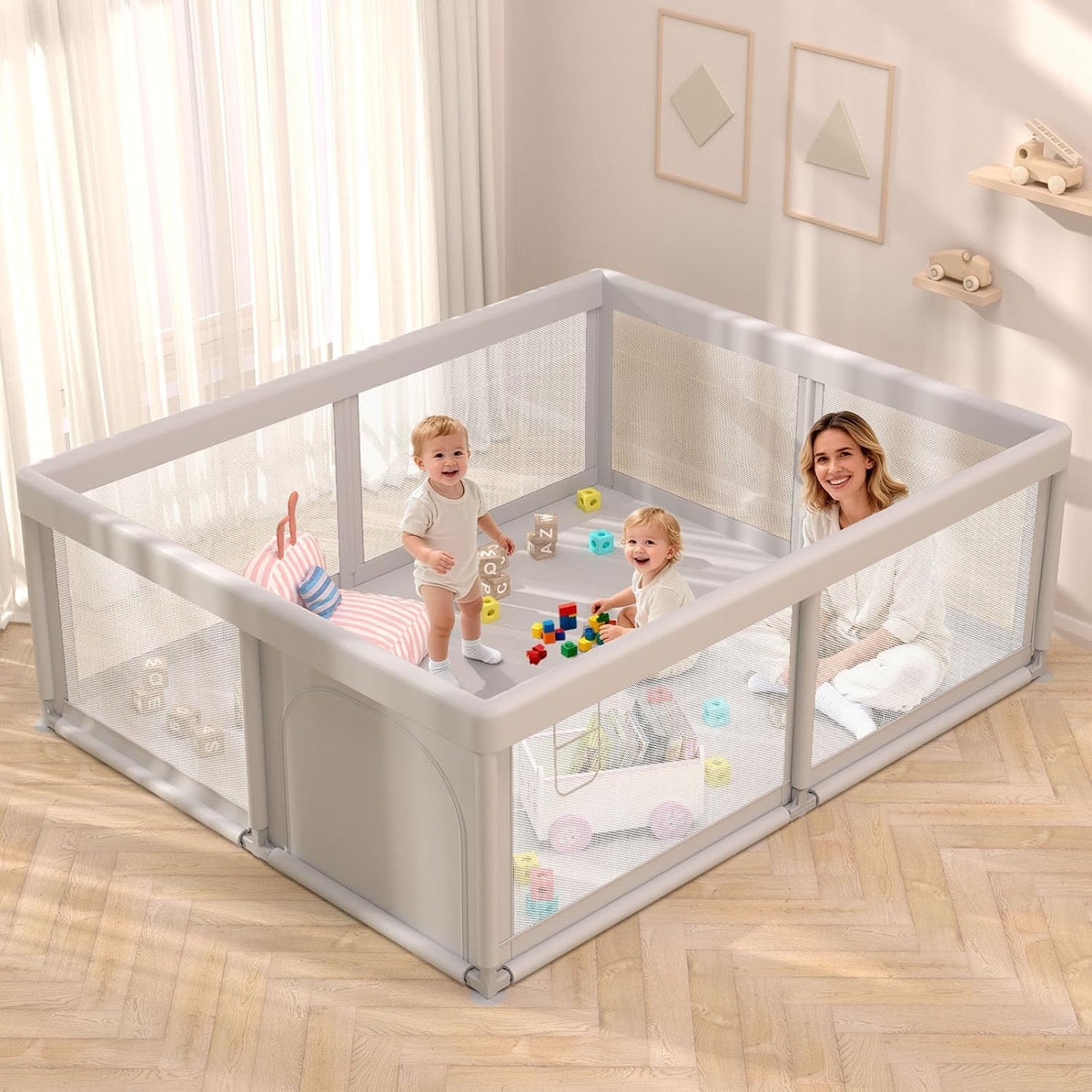 Hiaksedt Baby Playpen Parques para bebés y niños pequeños | Patio d...