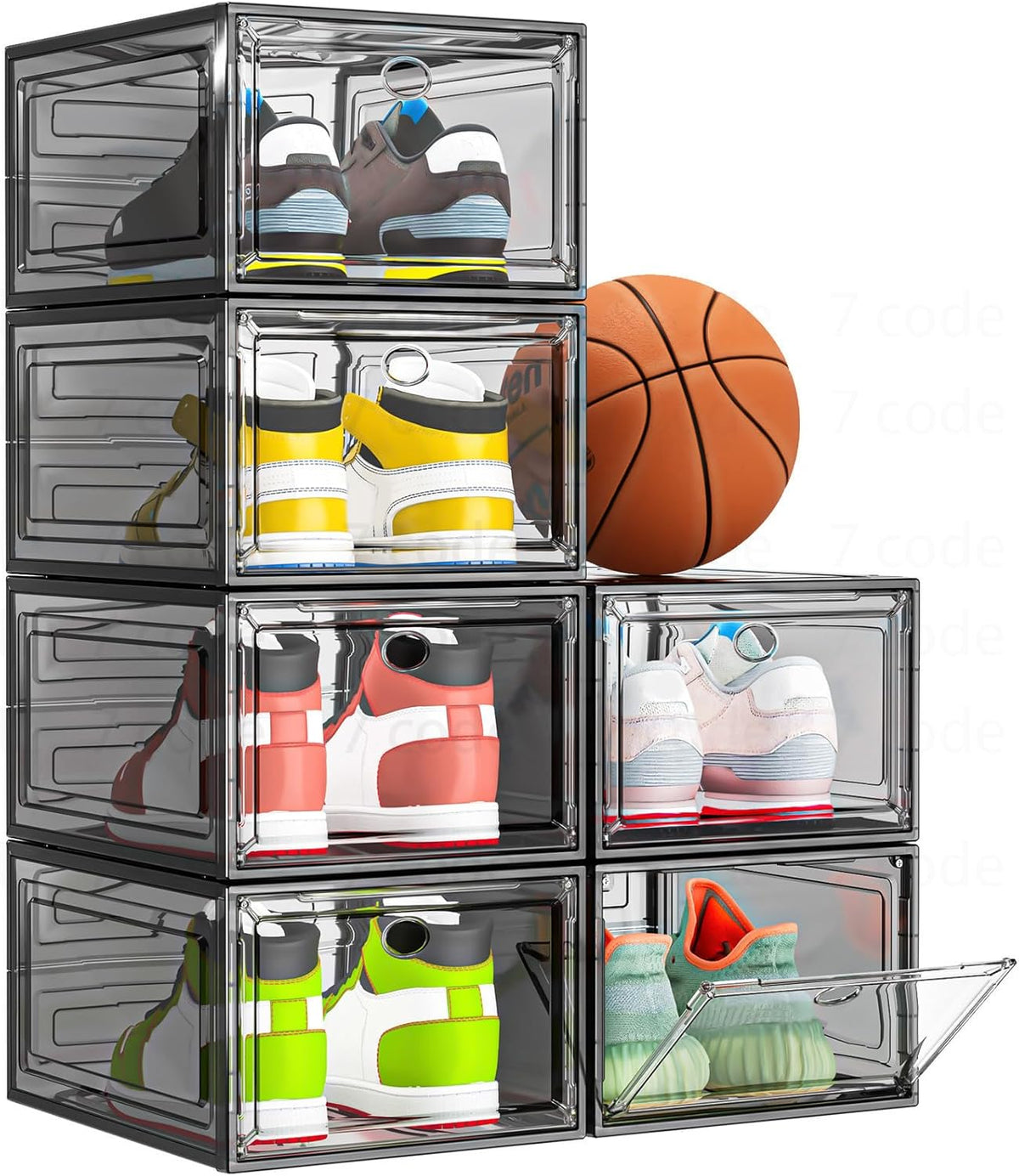 Organizador de almacenamiento de zapatos de plástico transparente,...