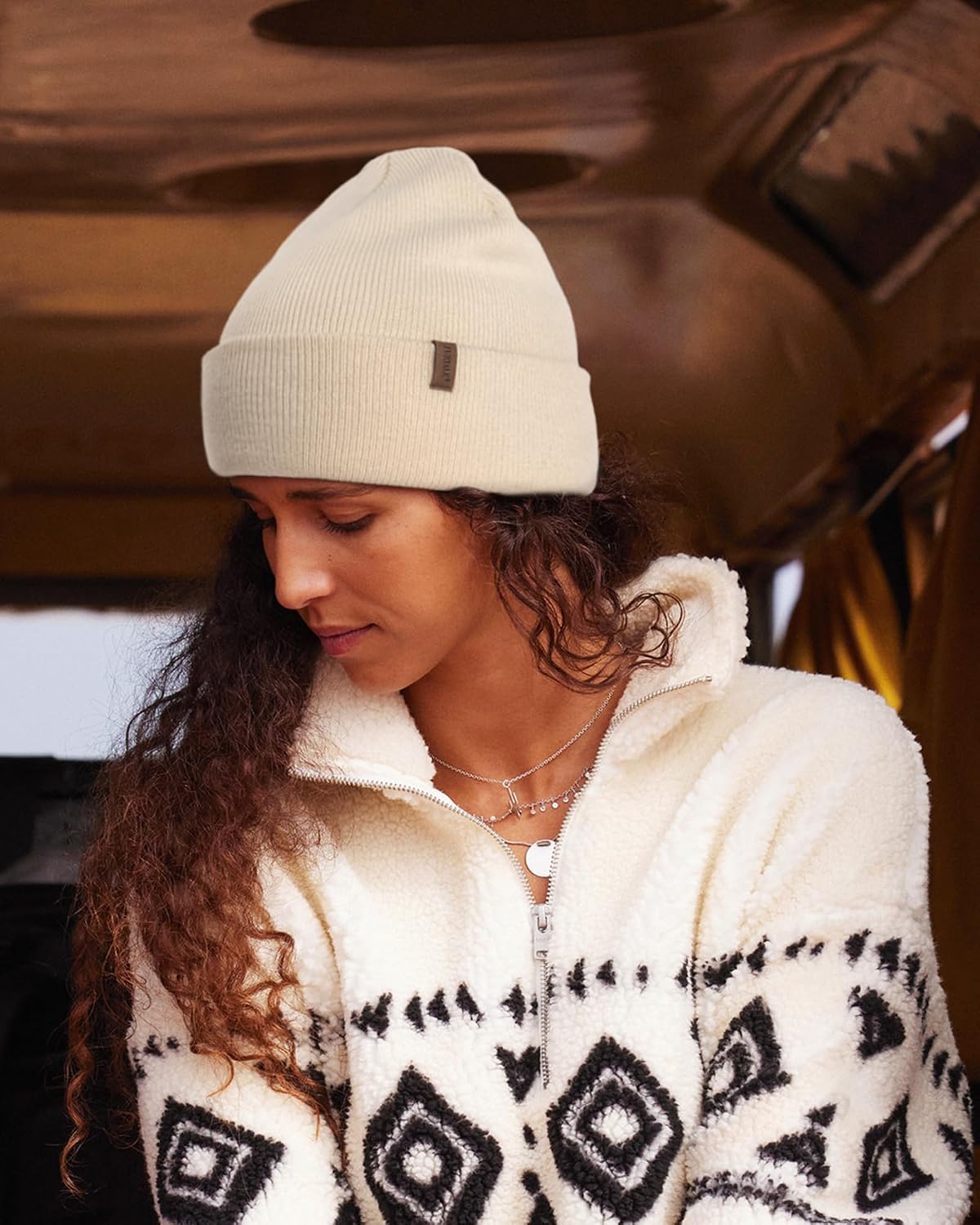 FURTALK Gorro para Hombres y Mujeres con Puños Tejido Grueso Unisex...
